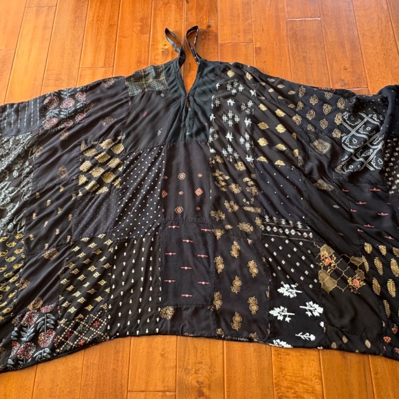 Boho Crotch Drop Tank Dress Jumpsuit Hippie Oversized O/S - Picture 14 of 15